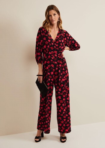 Phase Eight Effie Printed Jumsuit Jumpsuit Multicolor USA | 0349276-JN